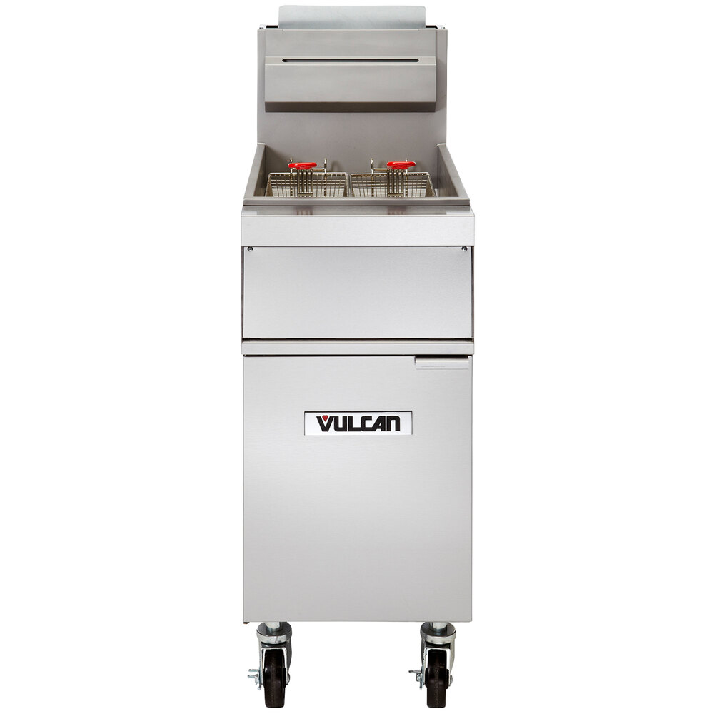 Vulcan 1GR85M-1 85-90 lb. Natural Gas Floor Fryer - 150,000 BTU