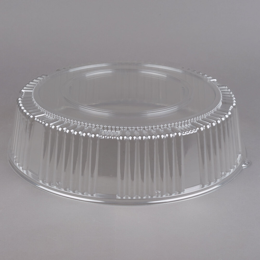 WNA Comet A16PETDMHI CaterLine Casuals 16" Clear PET Plastic Round High Dome Lid - 25/Case