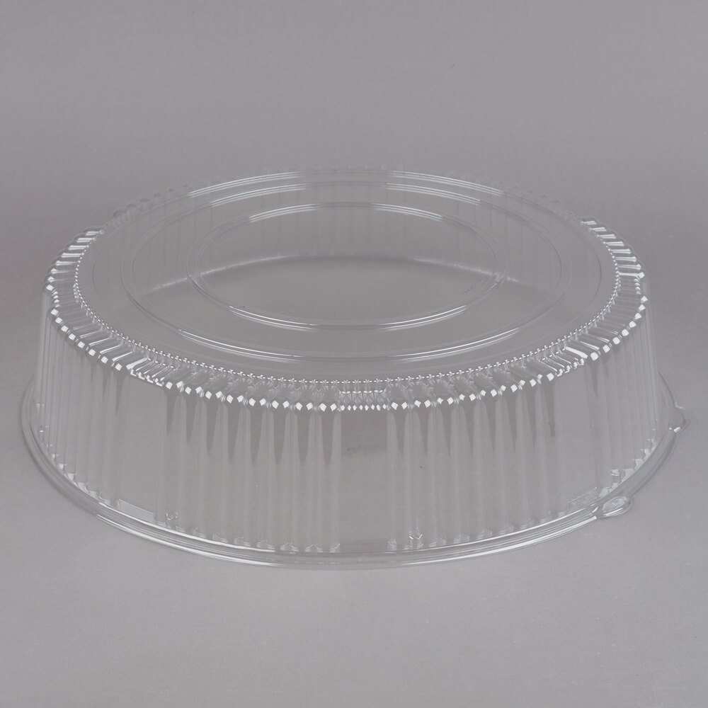 WNA Comet A18PETDMHI CaterLine Casuals 18" Clear PET Plastic Round High Dome Lid - 25/Case