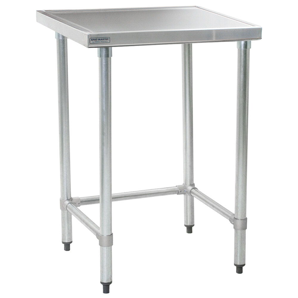 Eagle Group T2436STEM 24" x 36" Open Base Stainless Steel Commercial Work Table