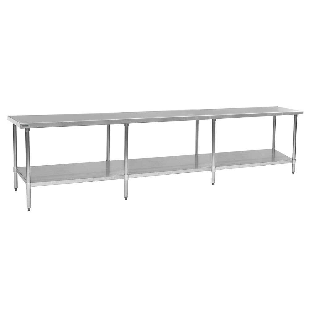 Eagle Group T24132EM 24" x 132" Stainless Steel Work Table with Galvanized Undershelf