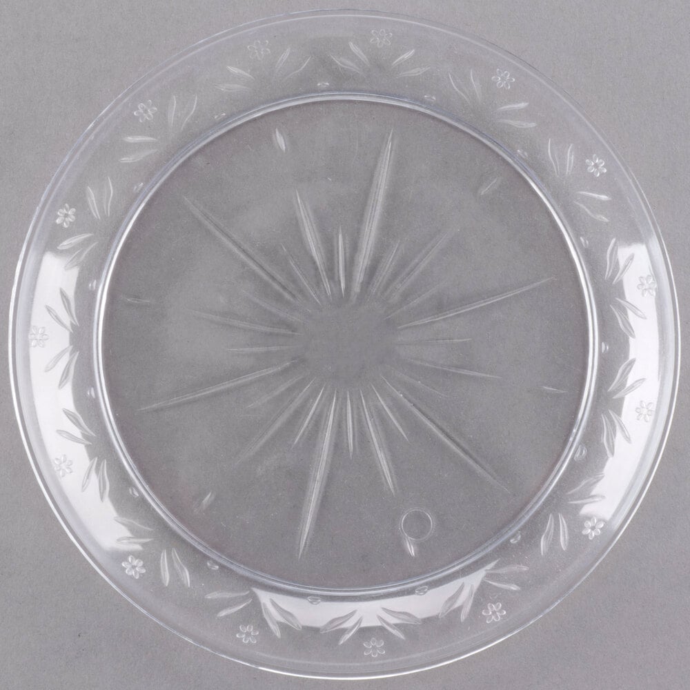 Visions Etched 6" Clear Plastic Plate - 240/Case