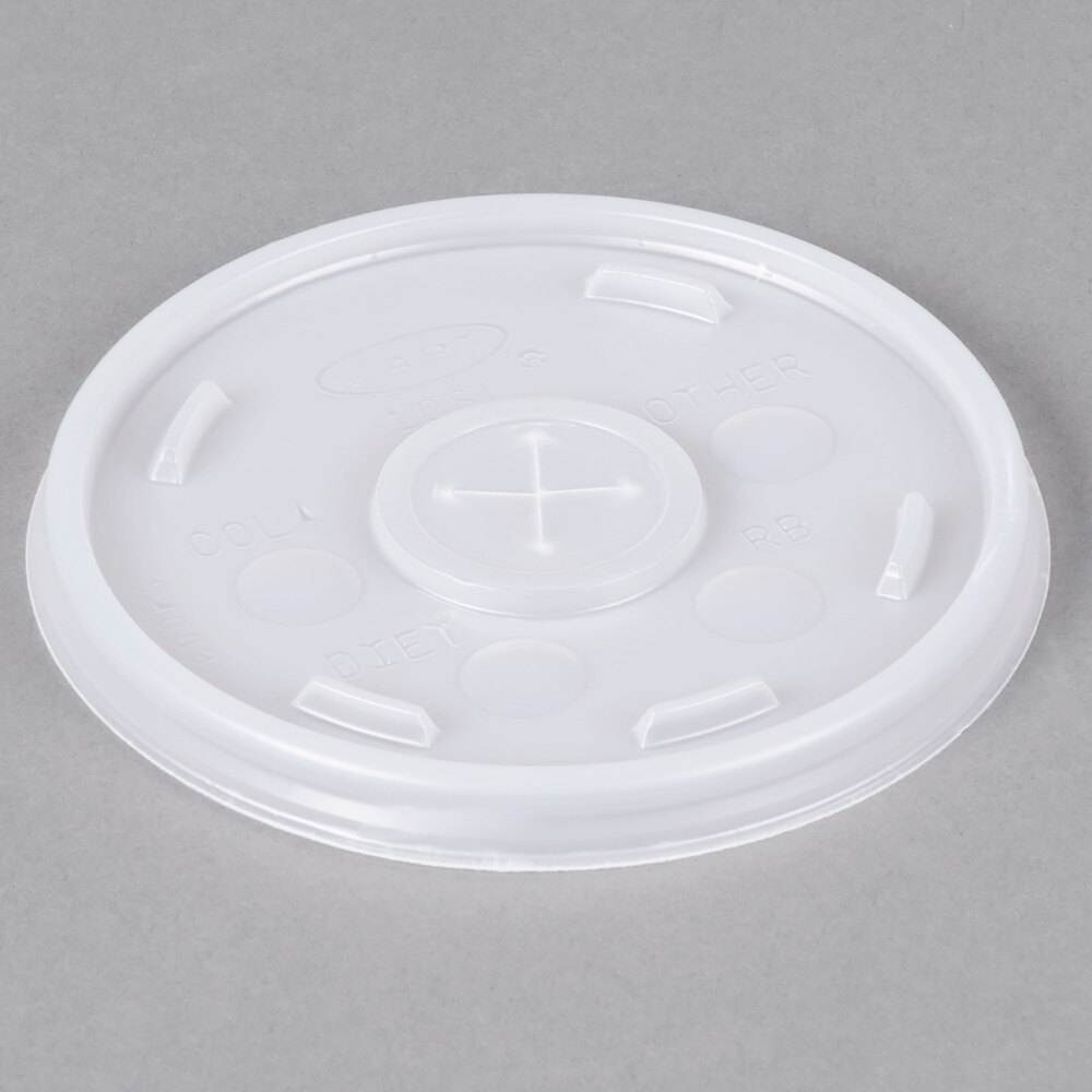 Dart 10SL Translucent Lid with Straw Slot - 1,000/Case