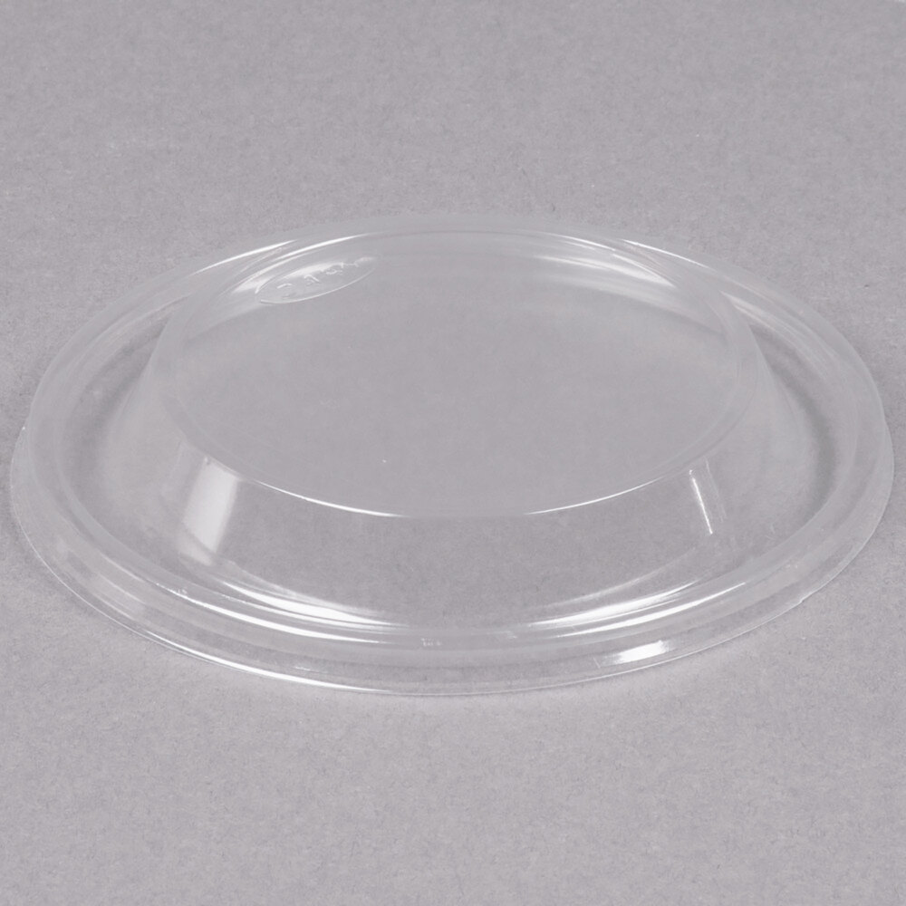 Dart 20DLCR Clear No Vent Dome Lid with No Hole - 1,000/Case