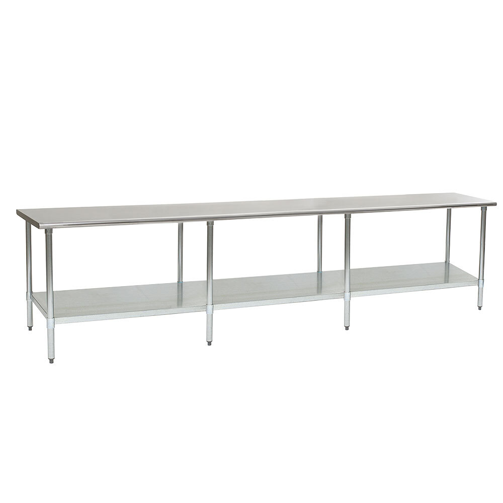 Eagle Group T30132SEB 30" x 132" Stainless Steel Work Table with Undershelf