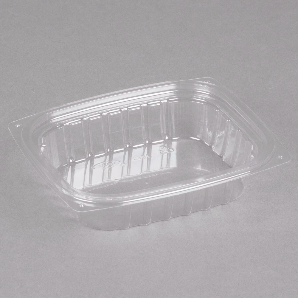Dart C8DER ClearPac 8 oz. Clear Rectangular Plastic Container - 1,008/Case
