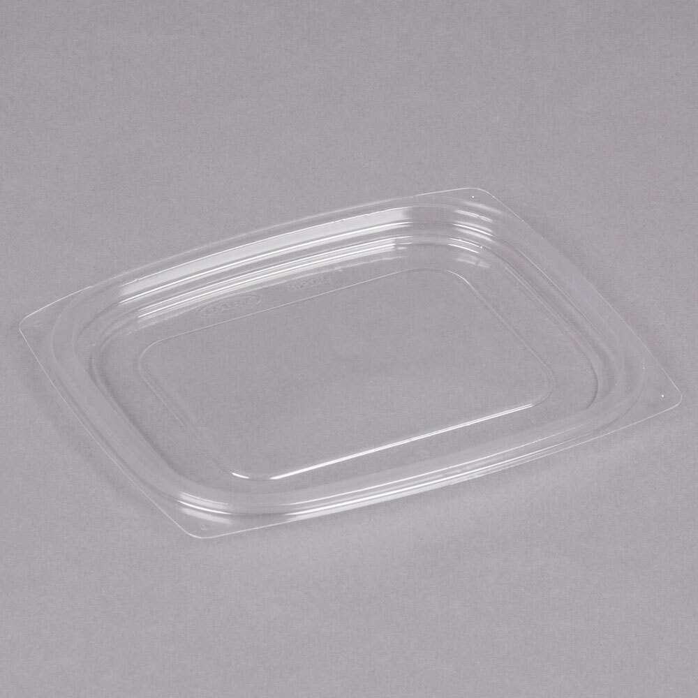 Dart C12DLR ClearPac Clear Snap-On Flat Lid for 8, 12, and 16 oz. Plastic Containers - 1,008/Case