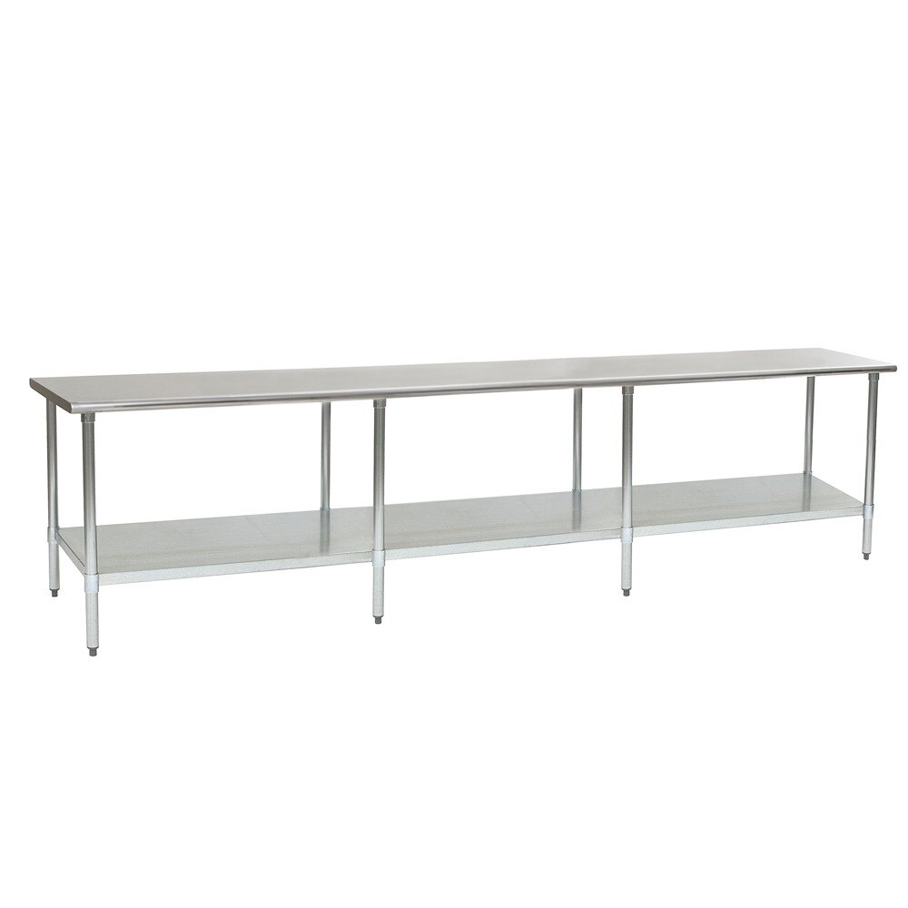 Eagle Group T30144B 30" x 144" Stainless Steel Work Table with Galvanized Undershelf