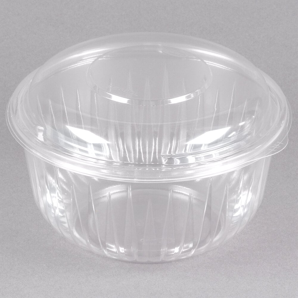 Dart C48BCD PresentaBowls 48 oz. Clear Plastic Bowl with Dome Lid - 126/Case