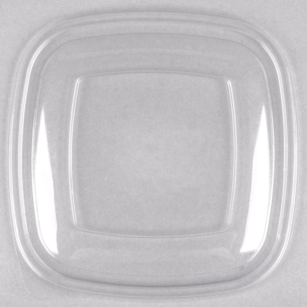 Sabert 51800B300 Bowl2 Clear Flat Lid for 24, 32, and 48 oz. Square Bowls - 300/Case
