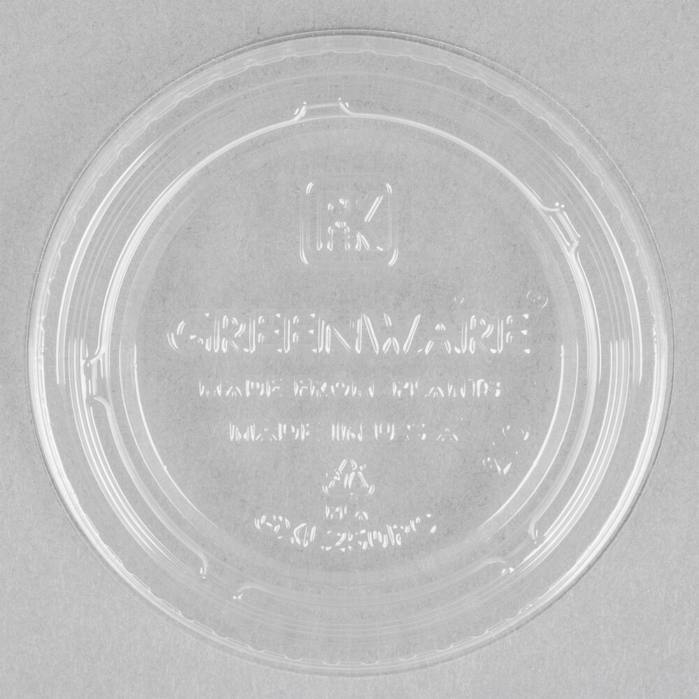 Fabri-Kal GXL250PC Greenware 2 oz. Compostable Clear Plastic Souffle / Portion Cup Lid - 134/Pack