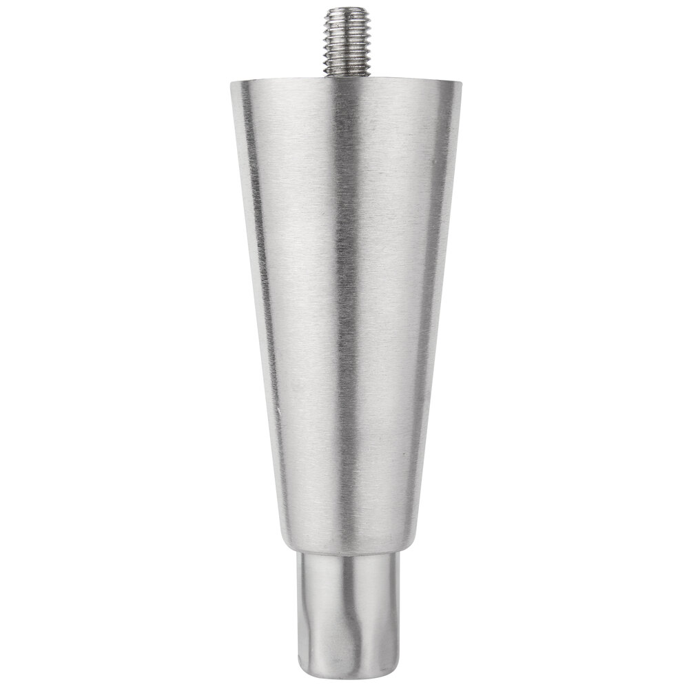 AllPoints 262437 6" Nickel Adjustable Equipment Leg - 1/2"-13 Stud, 2,000 lb. Capacity