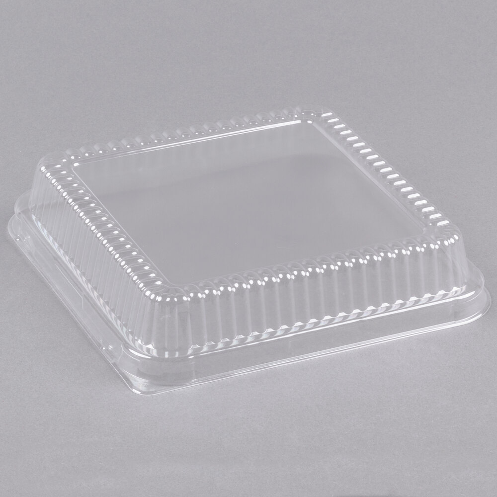 Durable Packaging P1155-500 Clear Lid for 8" Square Foil Cake Pan - 500/Case
