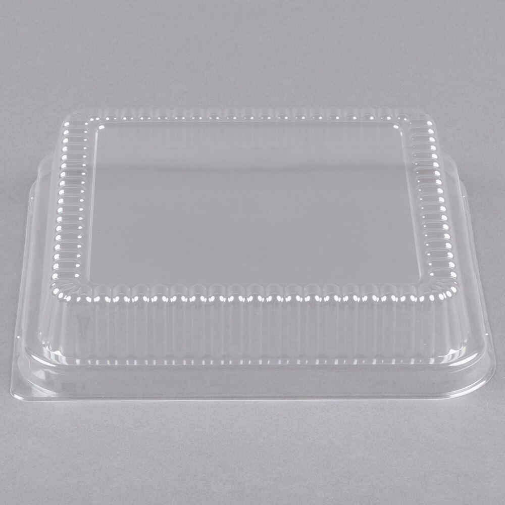 Durable Packaging P1155-500 Clear Lid for 8" Square Foil Cake Pan - 25/Pack