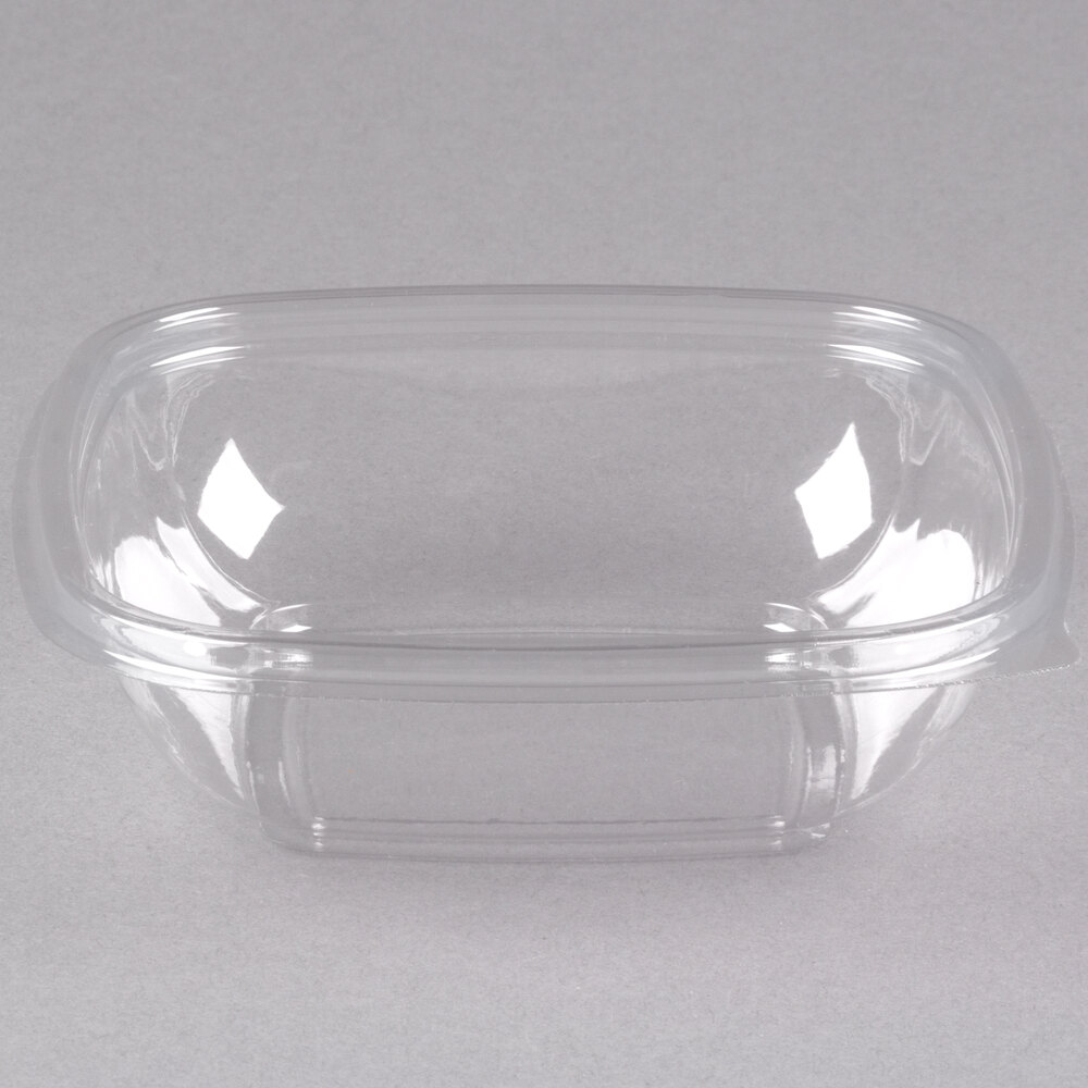 Sabert 15008B500 Bowl2 8 oz. Clear PET Square Deli / Catering Bowl - 500/Case