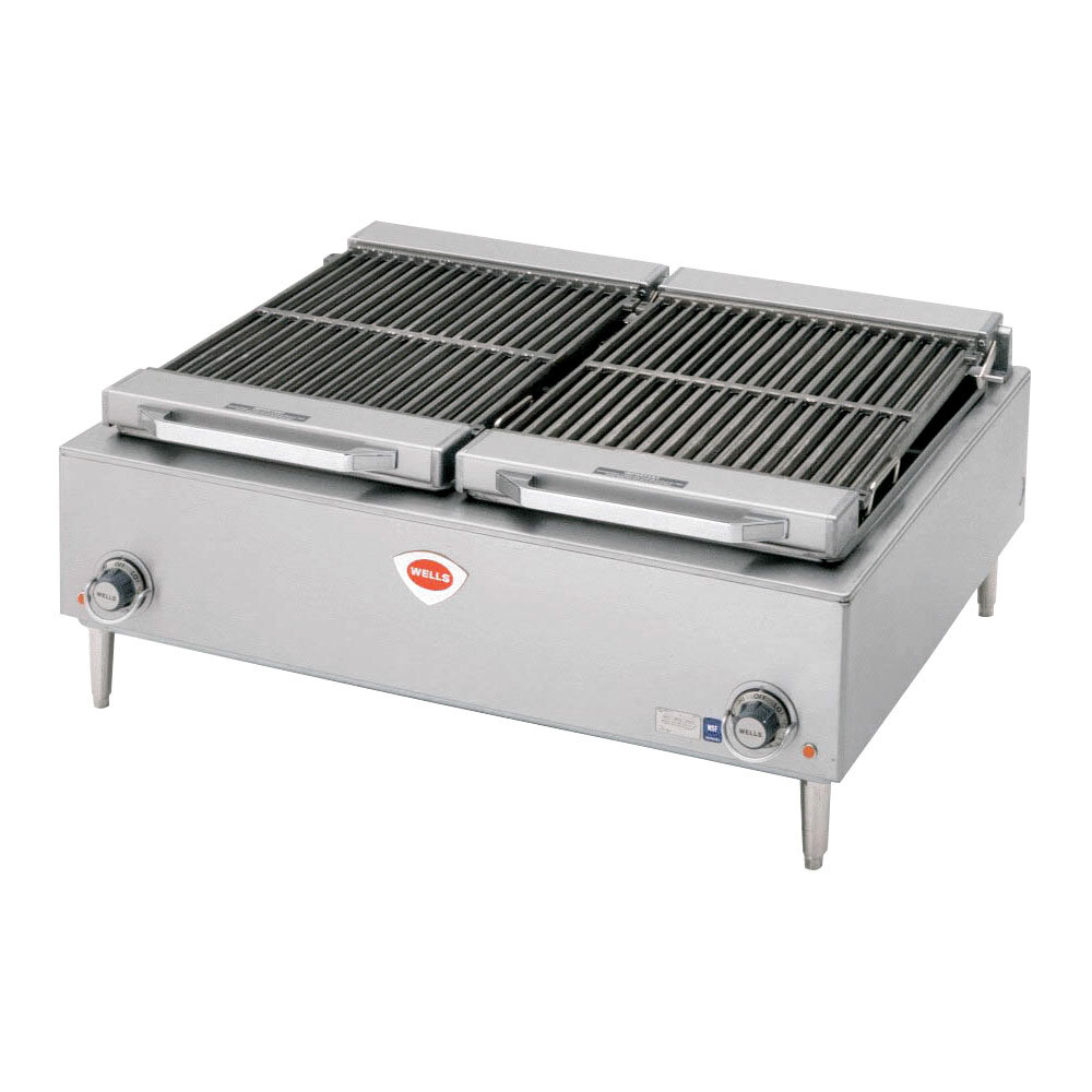 Wells 5H-B50-208 36" Stainless Steel Electric Charbroiler - 208V, 10800W