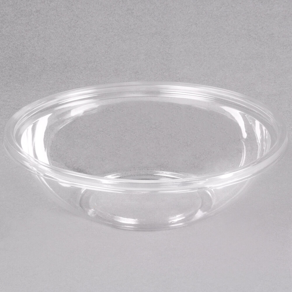 Sabert 13064A50 FreshPack 64 oz. Clear PET Round Shallow Bowl - 50/Case