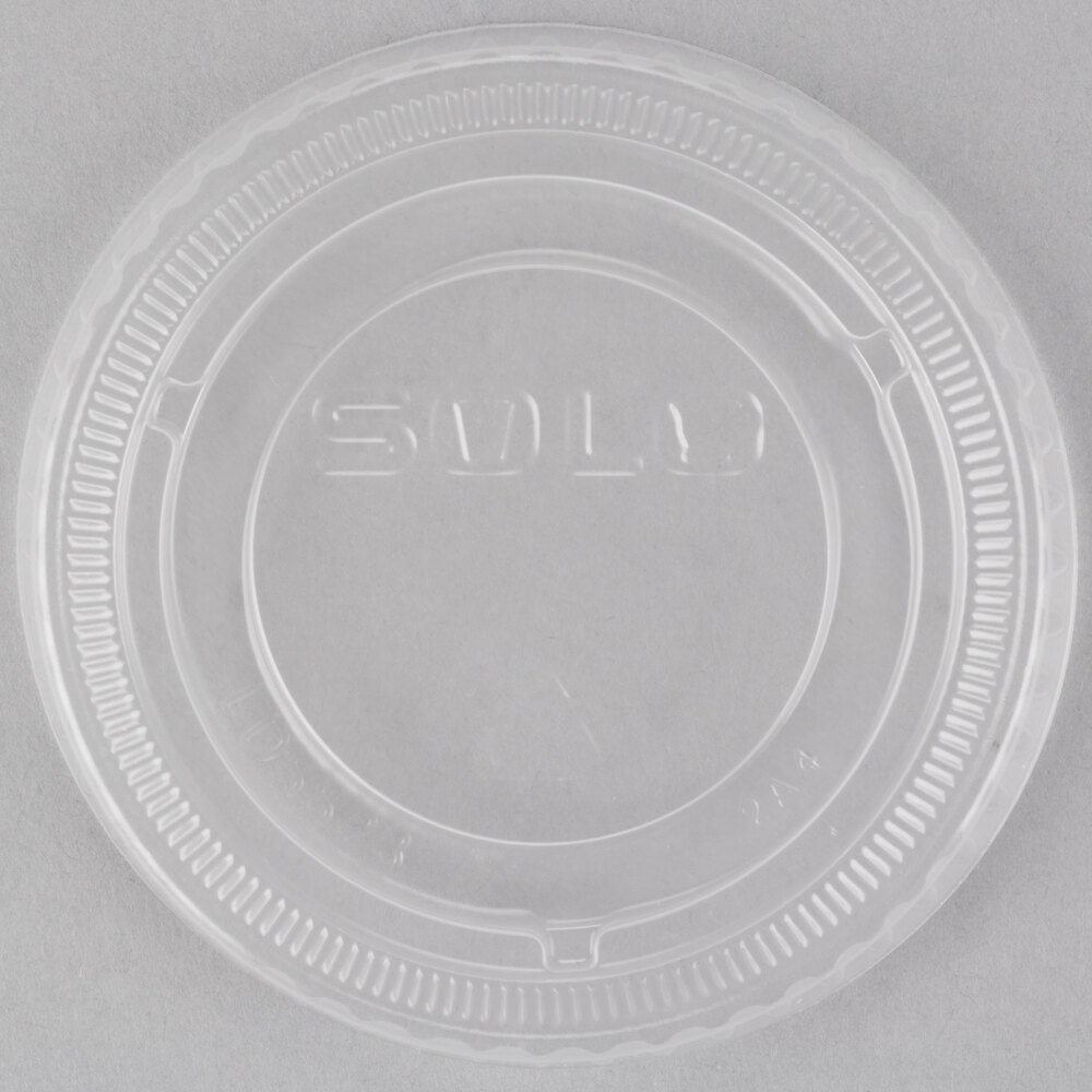 Solo SCCLDSS23 Wide Sauce / Portion Cup Snaptight Lid for 2.5 oz. and 3.5 oz. Cups - 100/Pack