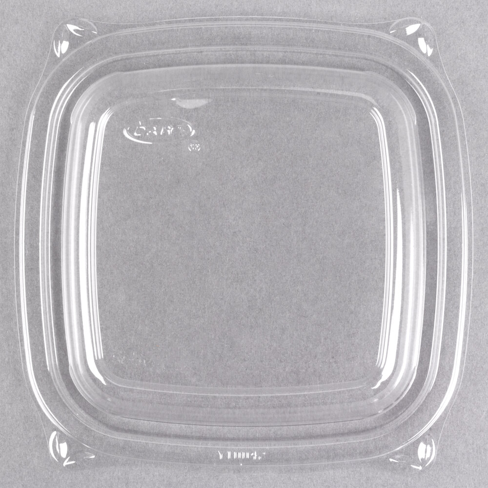 Dart C816BDL PresentaBowls Pro Clear Square Lid for 8, 12, and 16 oz. Square Plastic Bowls - 504/Case