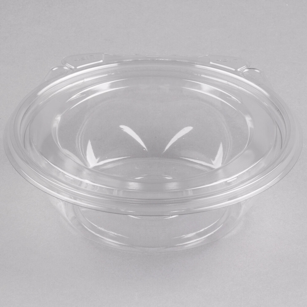 Dart SafeSeal 8 oz. Plastic Tamper-Resistant, Tamper-Evident Bowl with Flat Lid - 240/Case