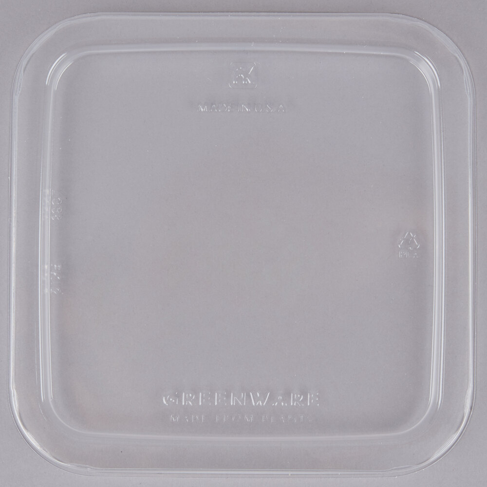 Fabri-Kal LGS6 Greenware Clear PLA Plastic Compostable Lid - 50/Pack