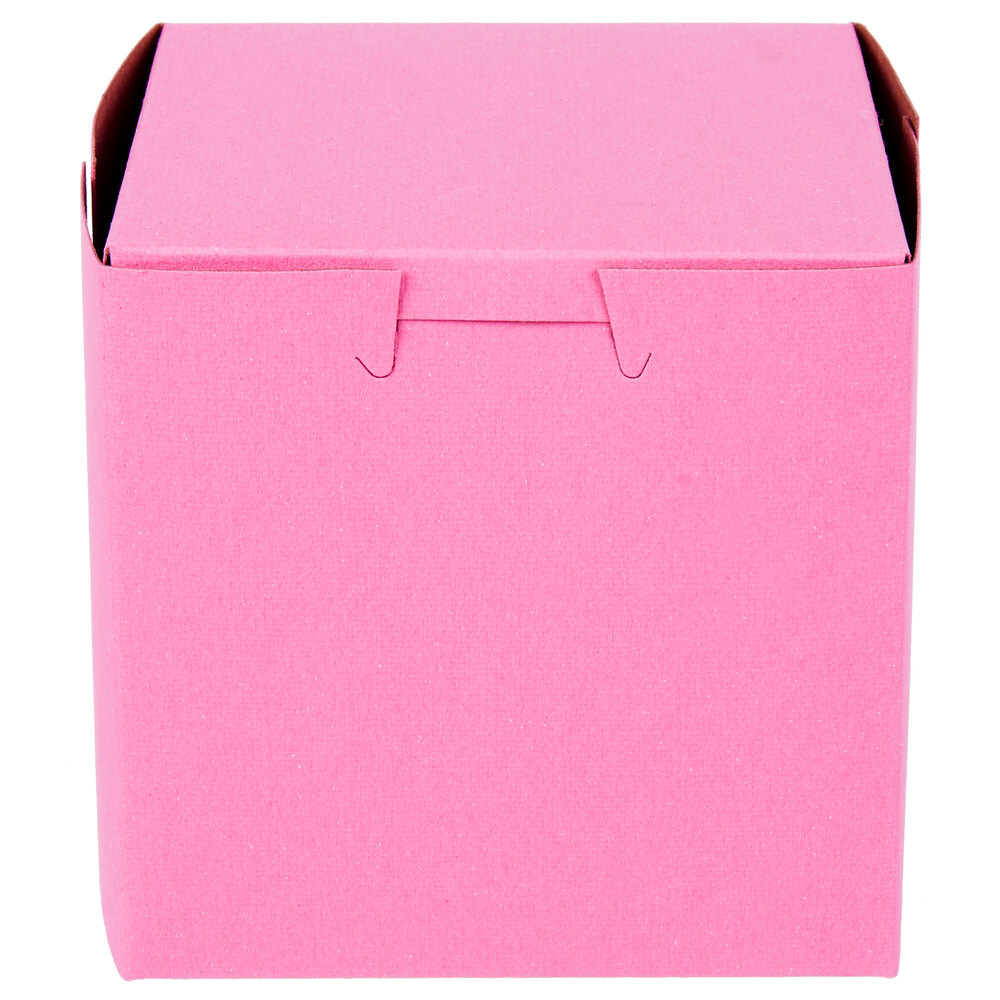 4" x 4" x 4" Pink Cupcake / Bakery Box - 200/Bundle