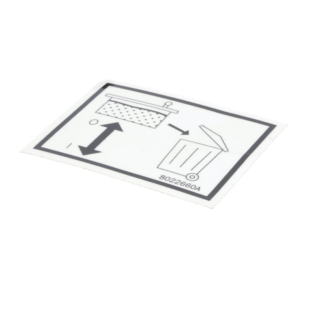 Frymaster 8022660 Label, Lov Rti Waste Handle