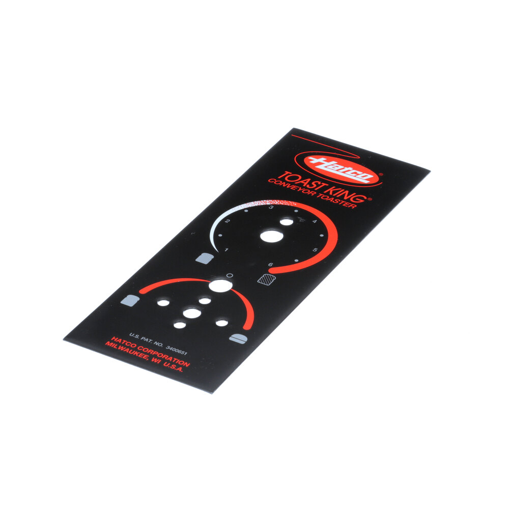 Hatco 07.01.217.00 Instruction Plate