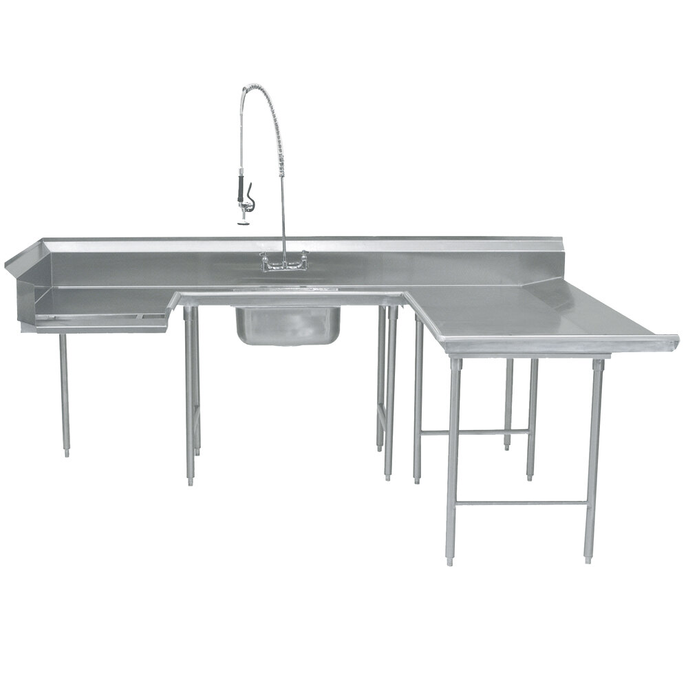 Advance Tabco DTS-U30-108 108" U Shape Soil Dishtable - Right Table
