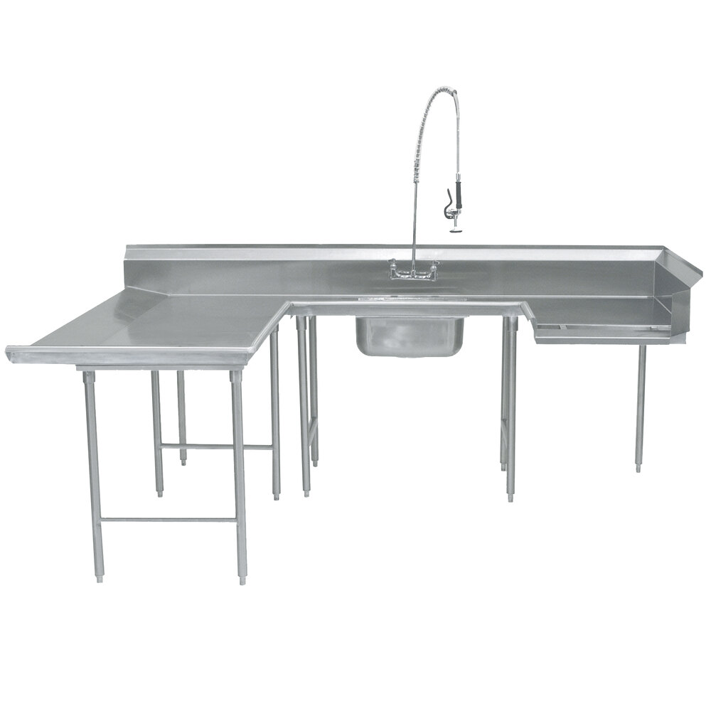Advance Tabco DTS-U30-132 144" U Shape Soil Dishtable - Left Table