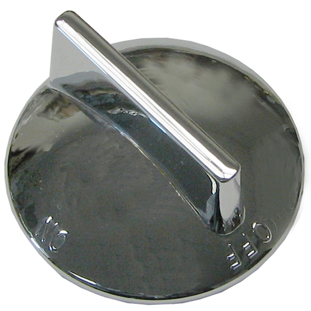 AllPoints 221464 2" Chrome Broiler / Range / Grill Knob (Off-On)