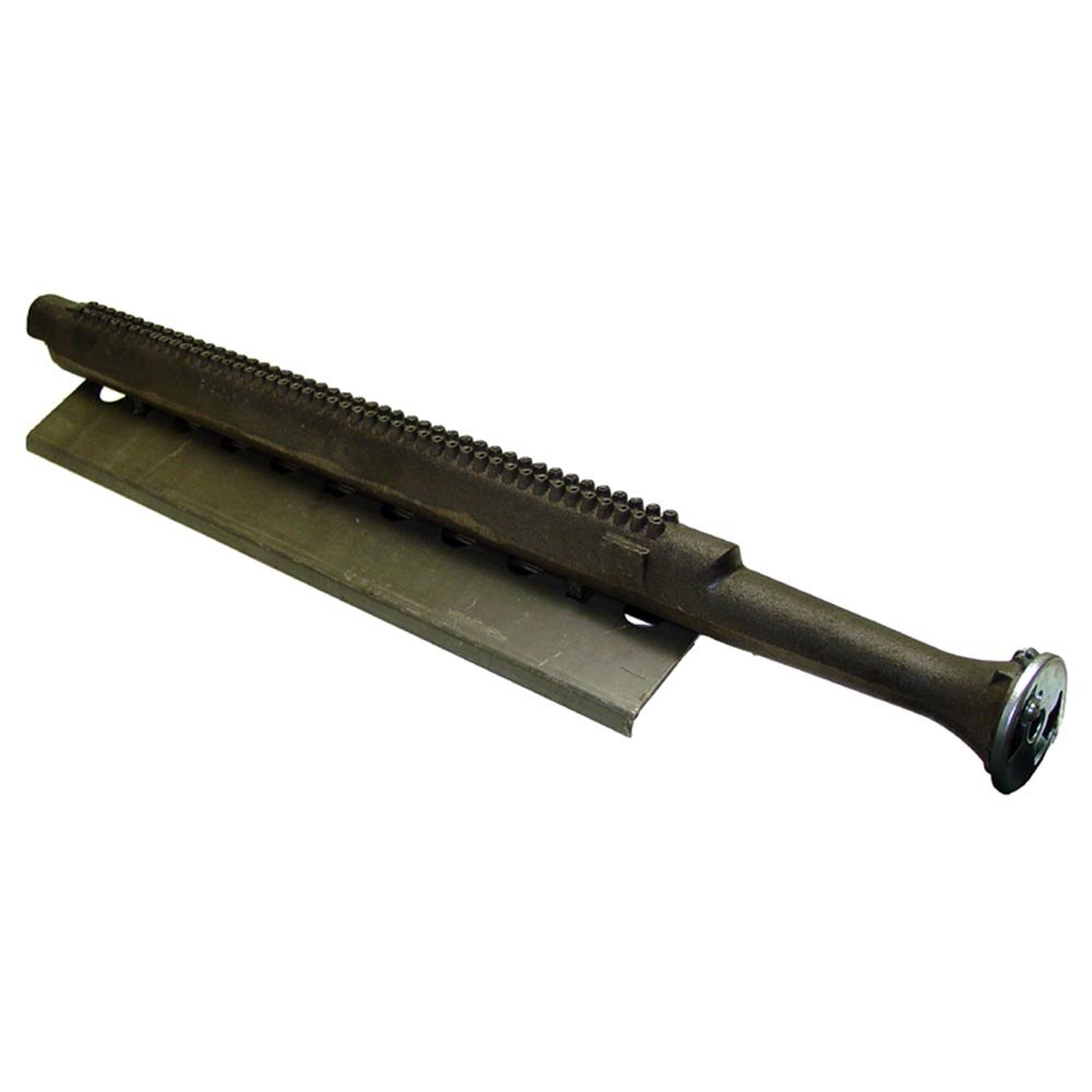 AllPoints 241088 26 3/4 Cast Iron Broiler Burner with Air Shutter and Baffle Plate