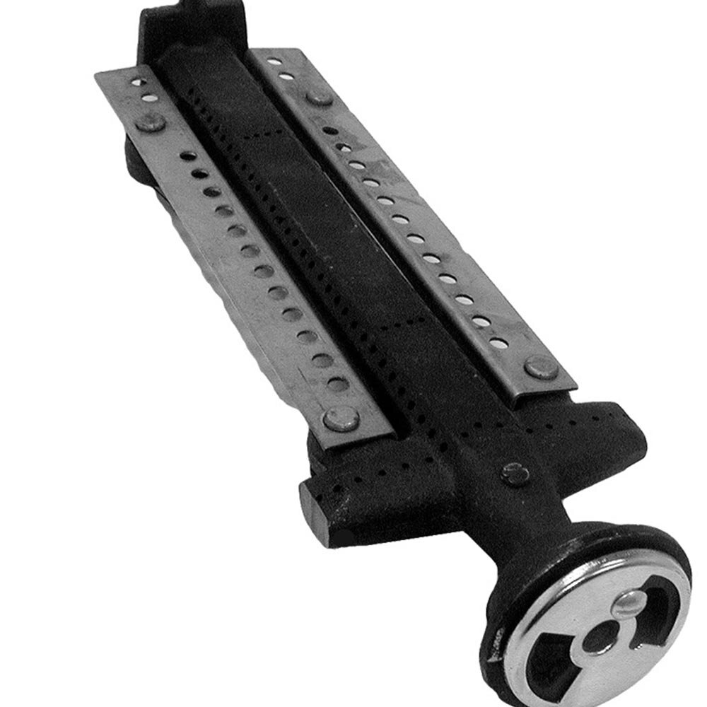 AllPoints 241149 13 1/4" x 4 1/4" Cast Iron Broiler Burner with Shields and Air Shutter