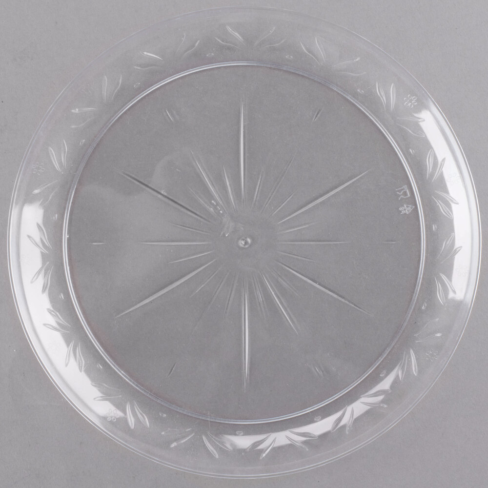 Visions Etched 9" Clear Plastic Plate - 240/Case