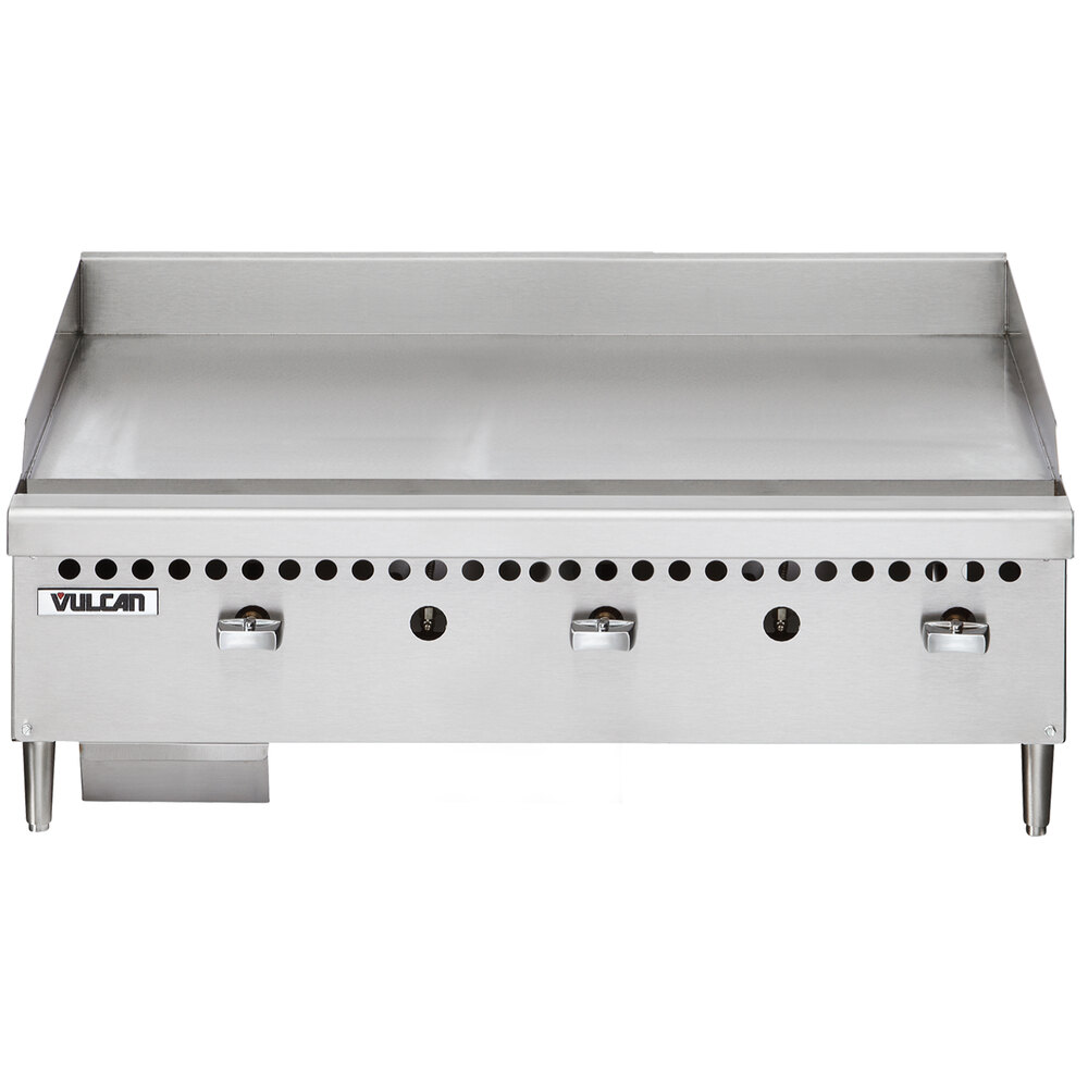 Vulcan VCRG36-M1 Natural Gas 36" Countertop Griddle with Manual Controls - 75,000 BTU