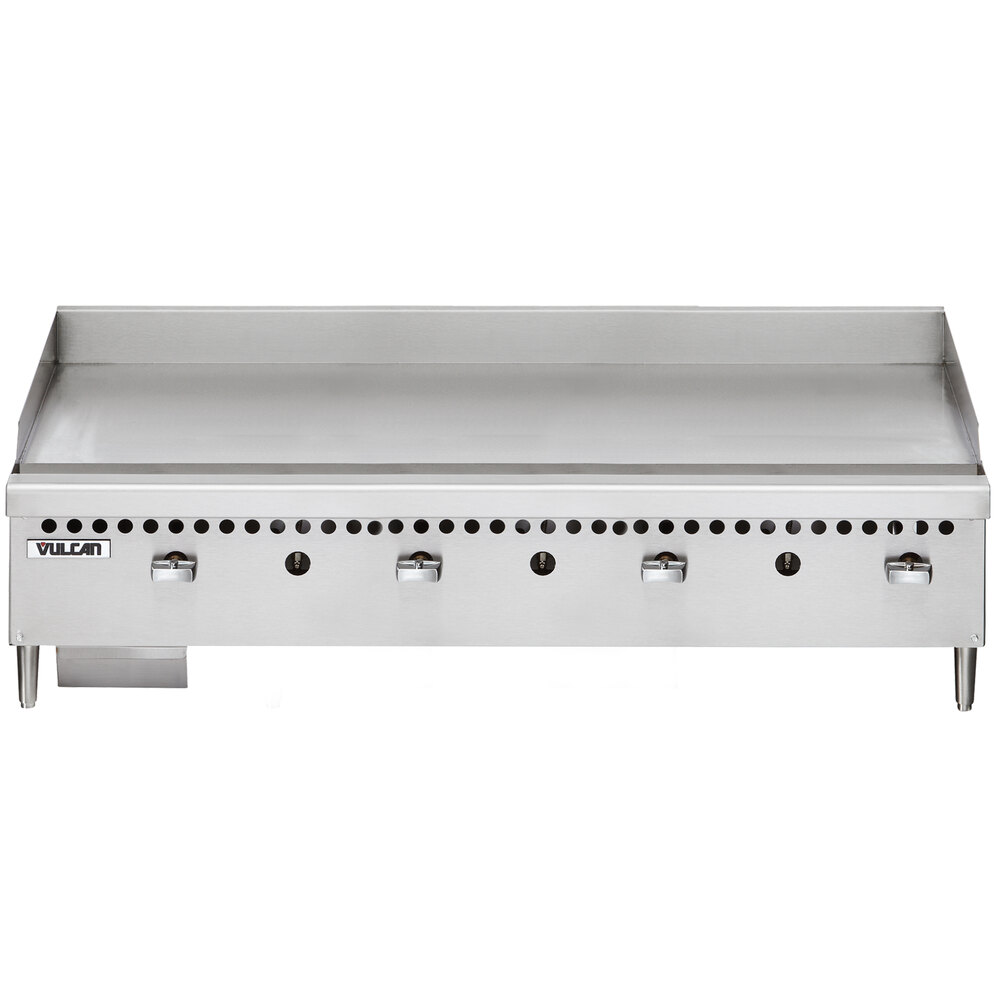 Vulcan VCRG48-M1 Natural Gas 48" Countertop Griddle with Manual Controls - 100,000 BTU
