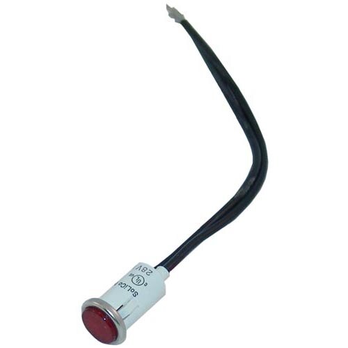 AllPoints 381472 Red Flush Lens Signal Light with Wire Leads - 28V