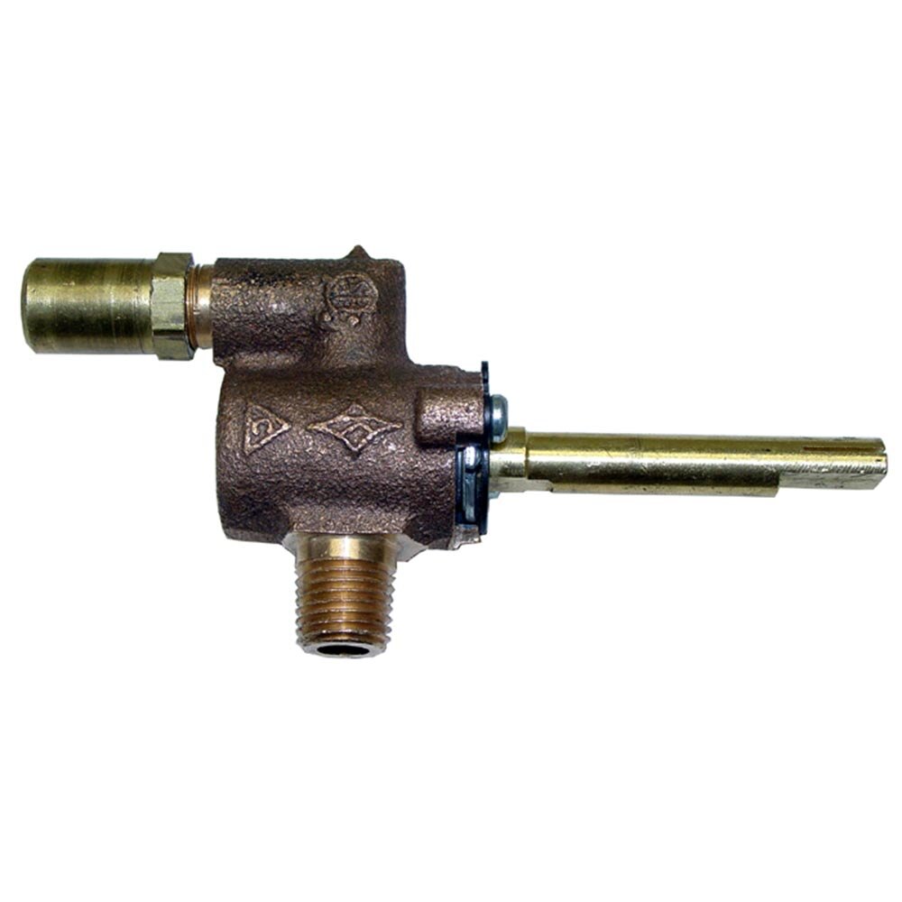 AllPoints 521107 Burner Gas Valve - 1/4" Gas In x 1/2"-27 Gas Out with Adjustable Hood Orifice