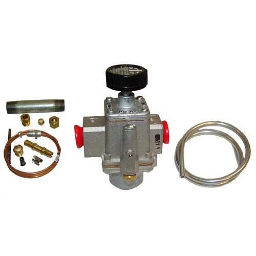 AllPoints 521135 Safety Valve Kit; Natural Gas / Liquid Propane; 3/8" Gas In / Out; 1/4" Pilot Out; With Thermocouple, Pilot Tube, and Pipe Nipple