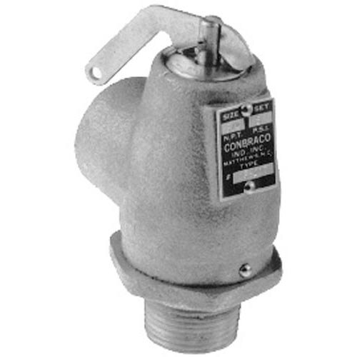 AllPoints 561318 15 PSI Chrome Steam Safety Relief Valve - 3/4" NPT, 446 lb./Hour