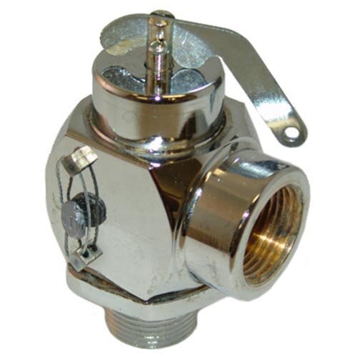 AllPoints 561328 50 PSI Chrome Steam Safety Relief Valve - 3/4" NPT, 625 lb./Hour