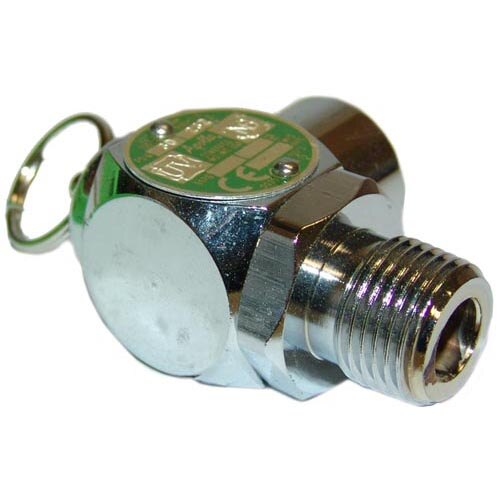 AllPoints 561338 30 PSI Chrome Steam Safety Relief Valve - 1/2" NPT
