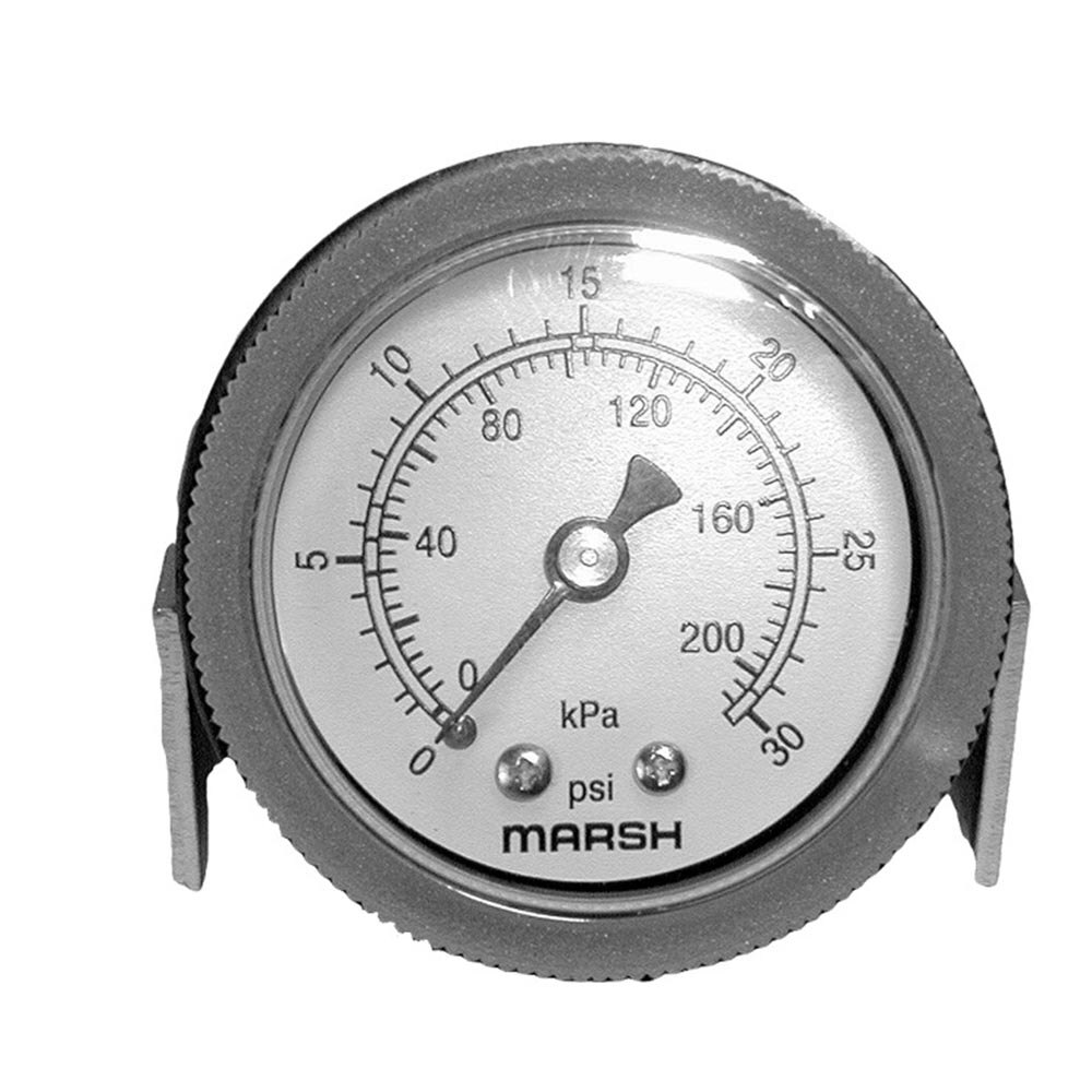 AllPoints 621017 Pressure Gauge; 0 - 30 PSI; 1/8" MPT Back Mount