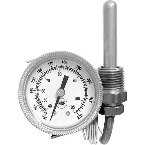 AllPoints 621113 Temperature Gauge; 100-220 Degrees Fahrenheit; Rear Palnut Mount
