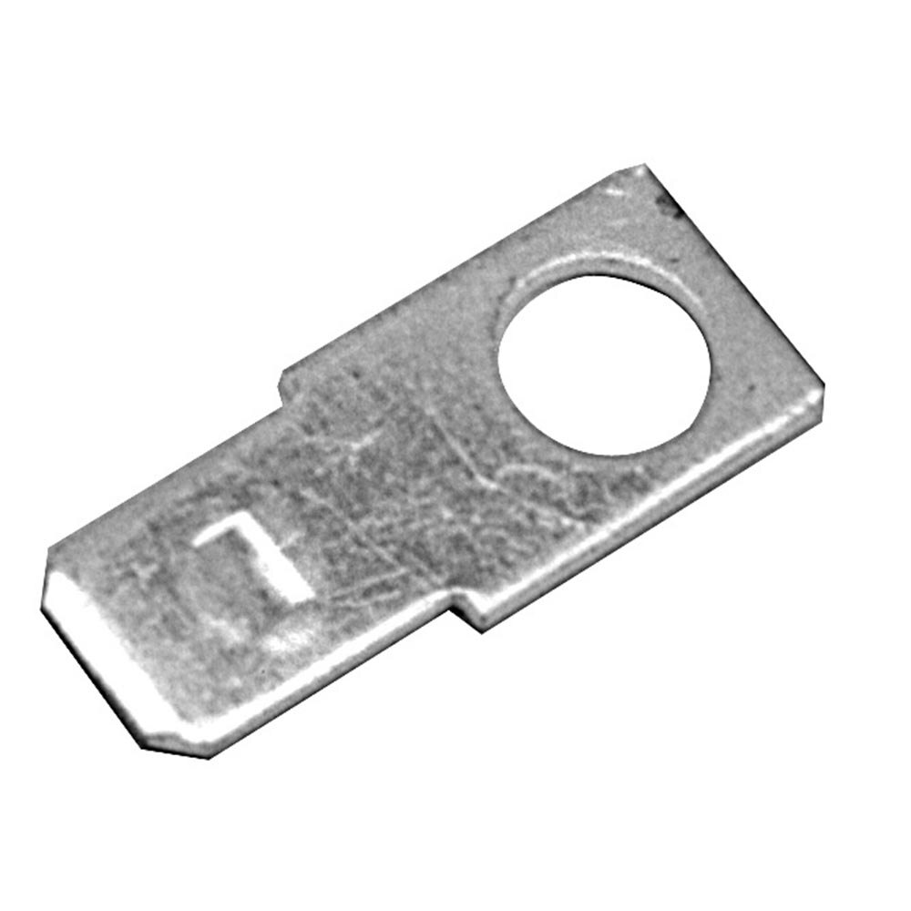 AllPoints 851048 Solderless Terminal Connector; 1/4" Male Tab; #10 Stud Hole - 10/Pack