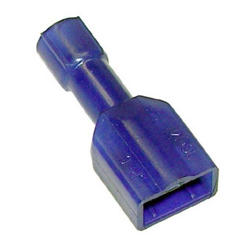 AllPoints 851067 Blue Female Vinyl Insulated Quick Disconnect; 1/4" Tab; Wire Gauge: 16-14 - 10/Pack