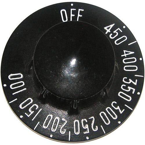 AllPoints 221578 Black Braising Pan Thermostat Knob (Off, 100-450)