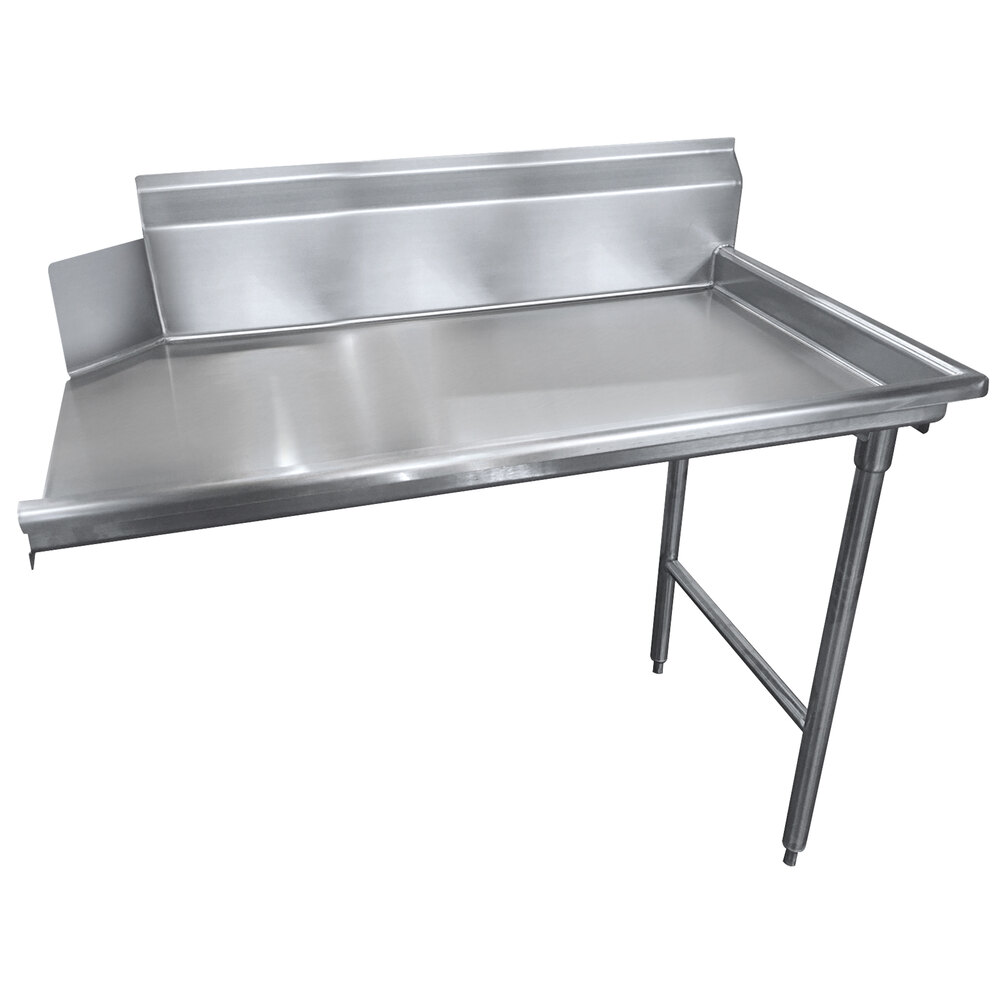 Advance Tabco DTC-S30-36 Spec Line 3' Stainless Steel Clean Straight Dishtable - Right Drainboard