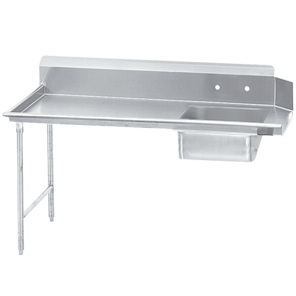 Advance Tabco DTS-S30-84 7' Spec Line Stainless Steel Soil Straight Dishtable - Left Table
