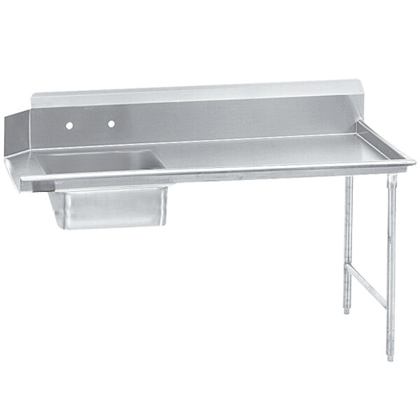 Advance Tabco DTS-S30-144 9' Super Saver Stainless Steel Soil Straight Dishtable - Right Table